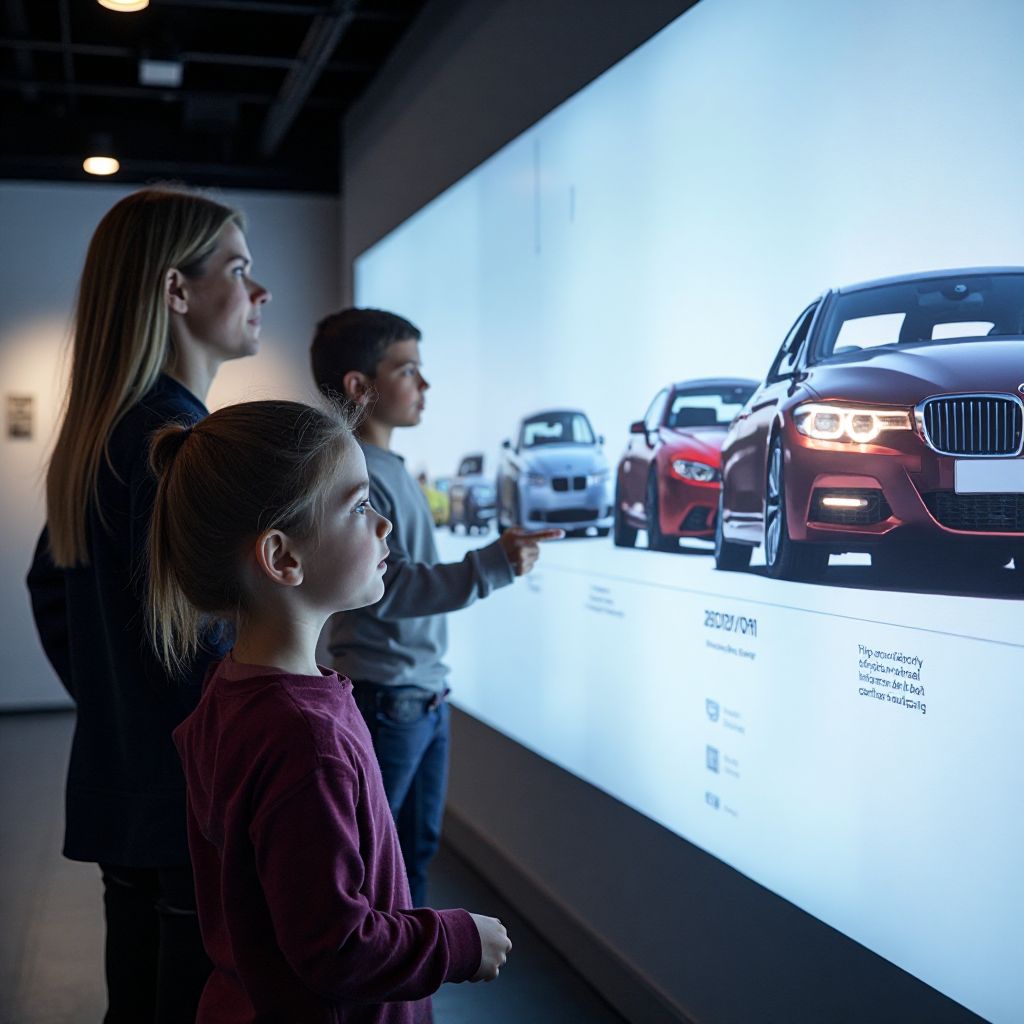 Interactive BMW history display for education